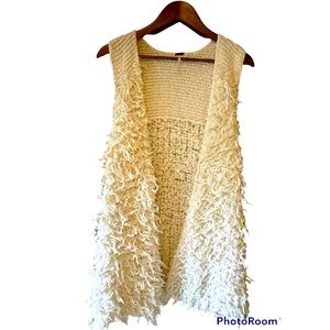 Free People Fuzzy Soft Sweater Vest Sz S